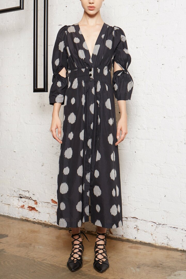 Handweave Ikat Shirtdress