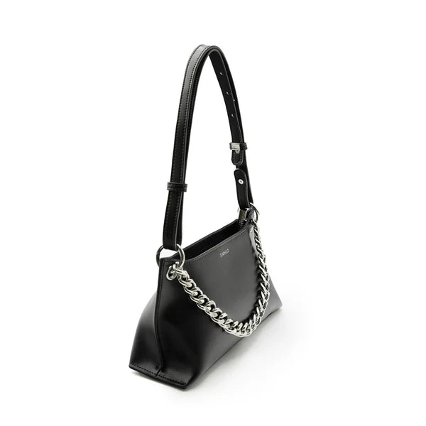 Everly leather black shoulder bag