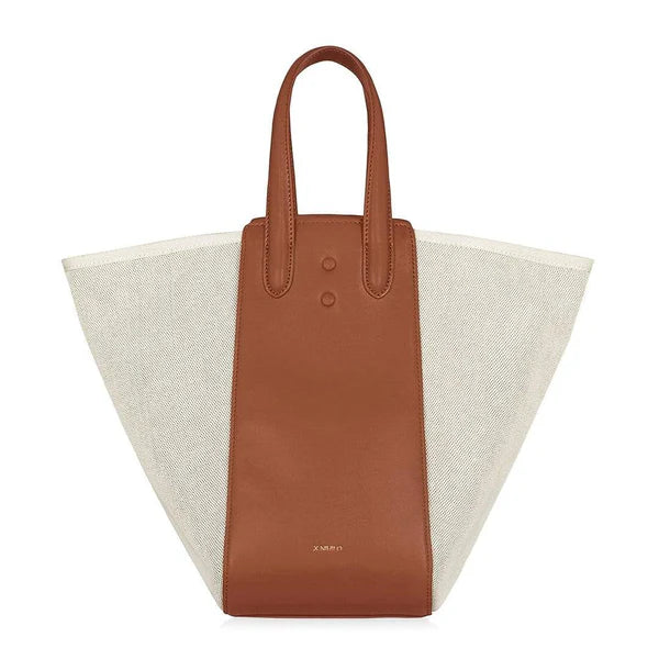 Eight Leather Canvas Tan Bag