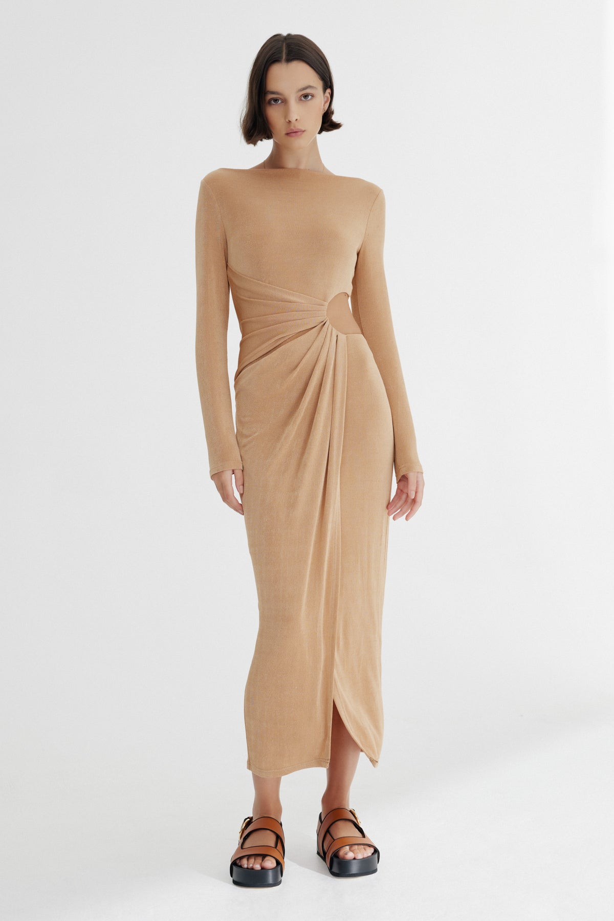 SIGNIFICANT OTHER Ivy Midi Dress - Sand
