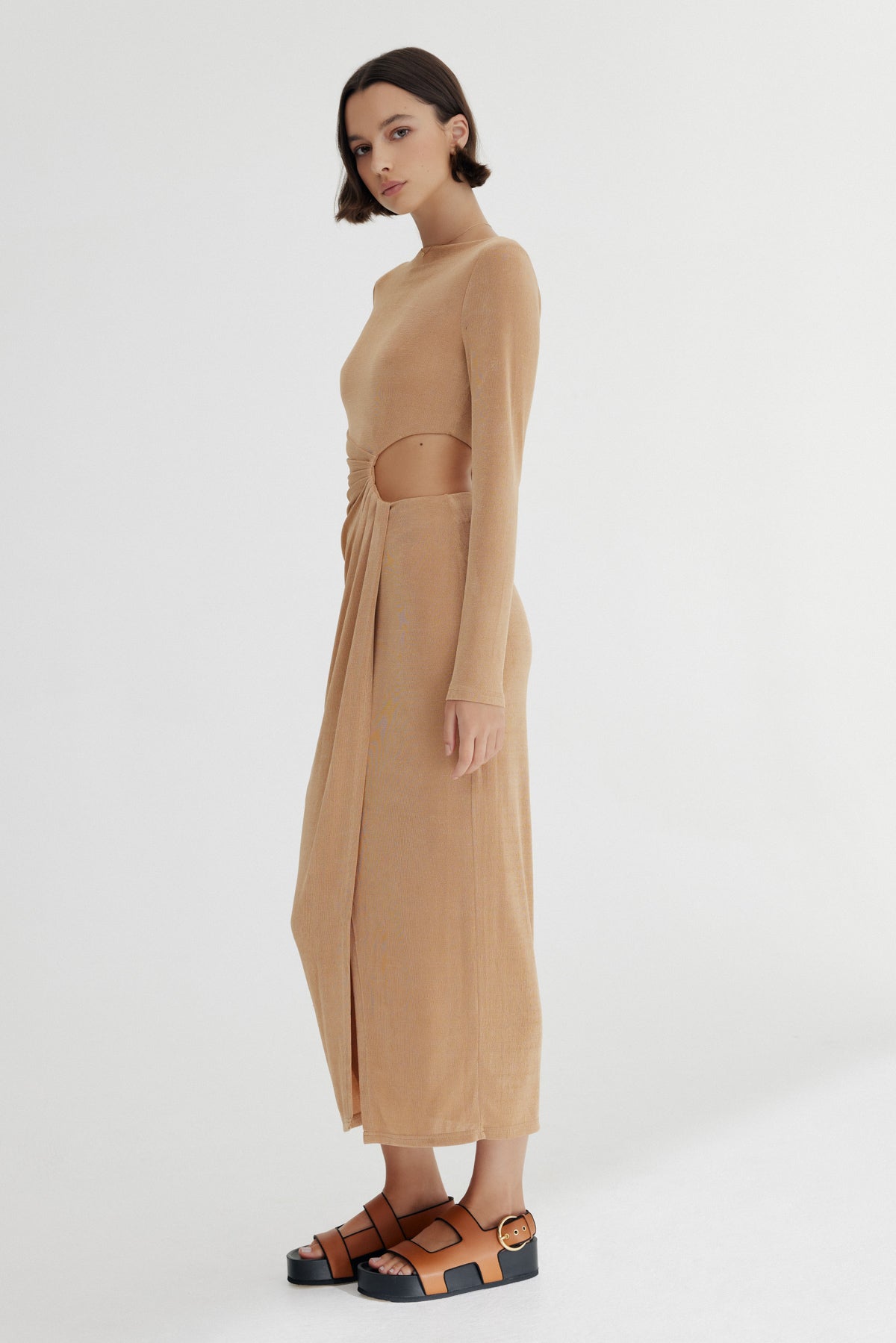 SIGNIFICANT OTHER Ivy Midi Dress - Sand