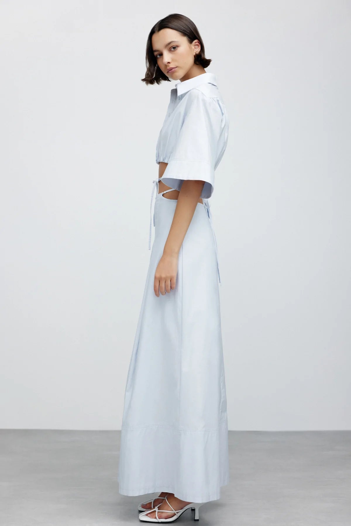 SIGNIFICANT OTHER Addison Cropped Shirt - Powder Blue