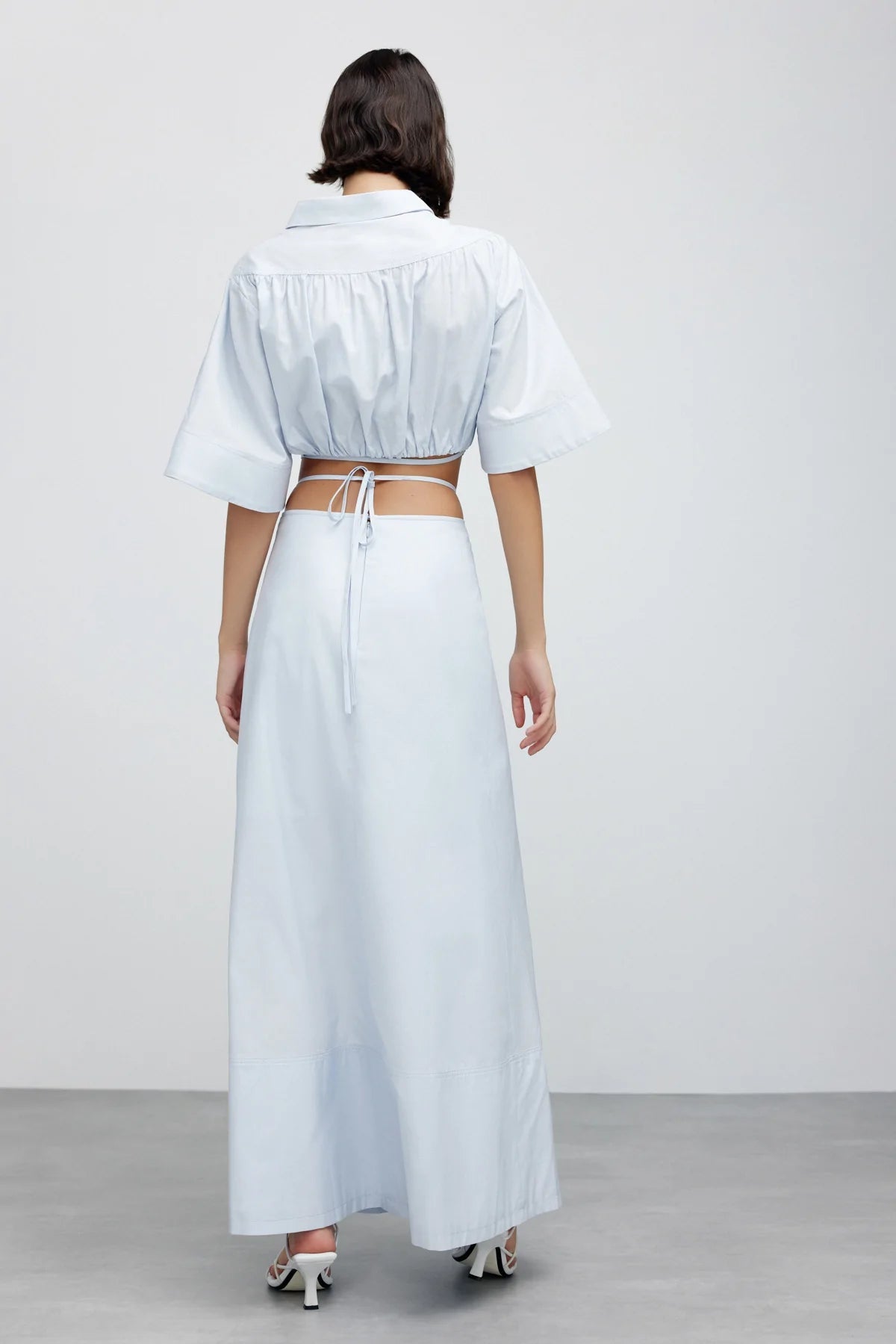 SIGNIFICANT OTHER Addison Cropped Shirt - Powder Blue