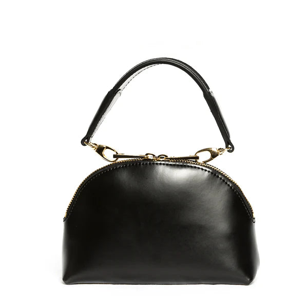 Stella Leather Black Clutch Bag
