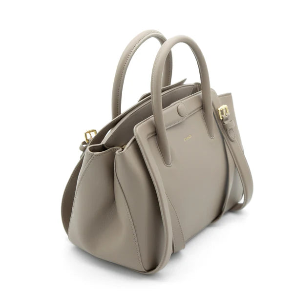 Number 5 leather taupe handbag