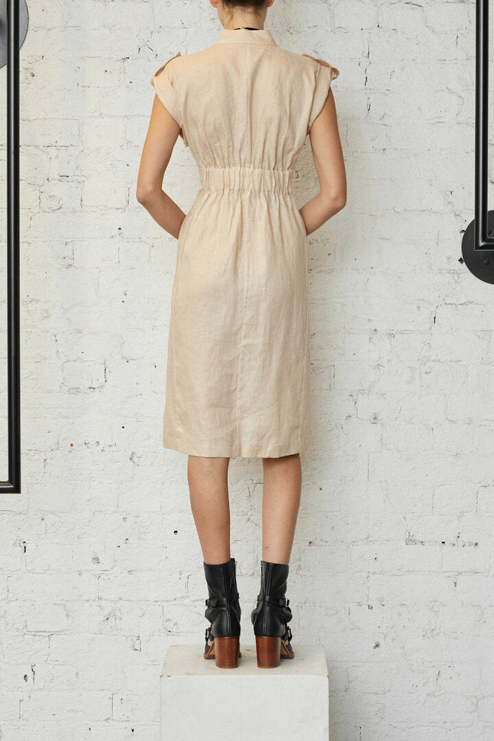 6 Pocket Safari Dress - Shell