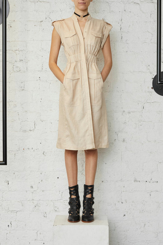 6 Pocket Safari Dress - Shell