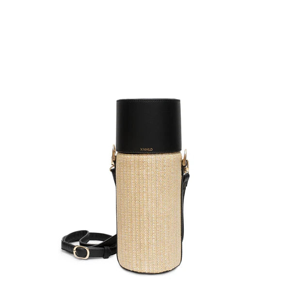 Wine Vegan Raffia Bag