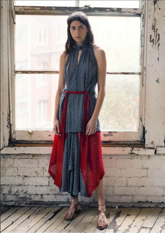 HAND SHIBORI DYED SKIRT