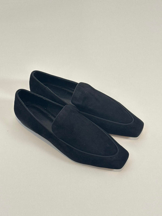 Mara & Mine - Bettina Black Suede Slip-On Slippers Size:9