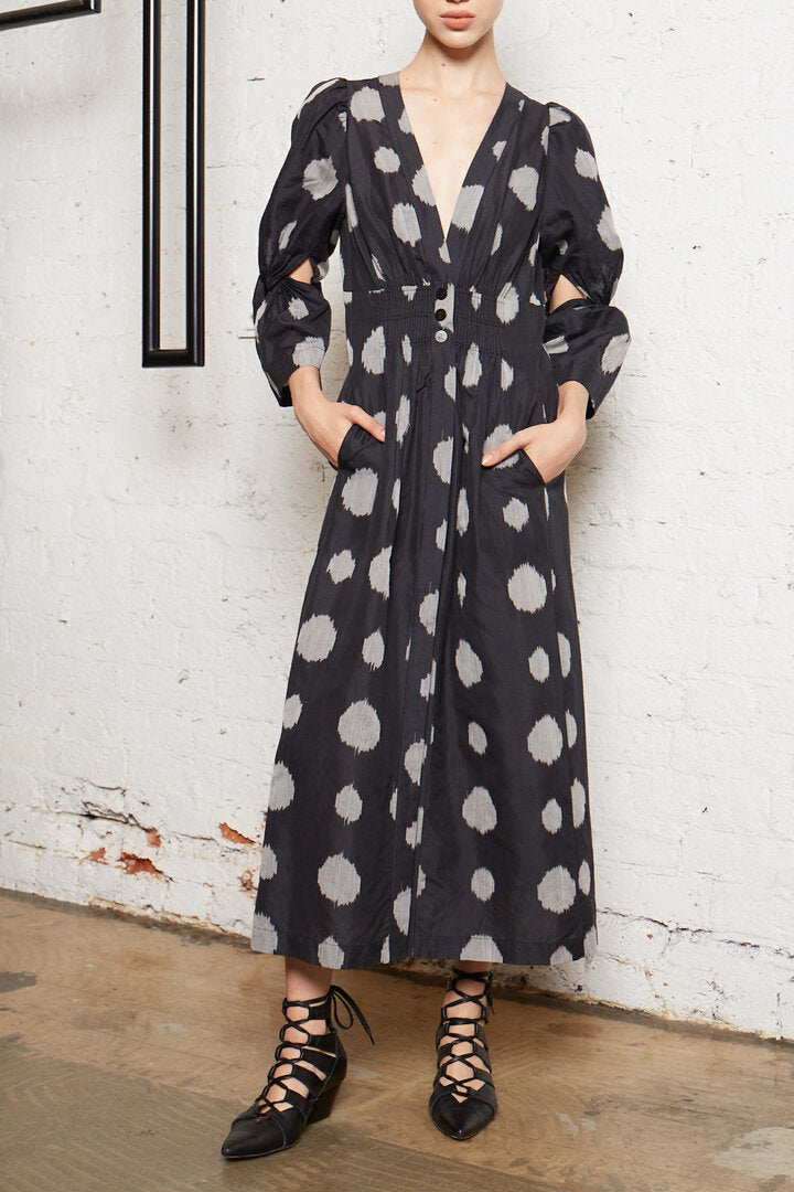 Handweave Ikat Shirtdress