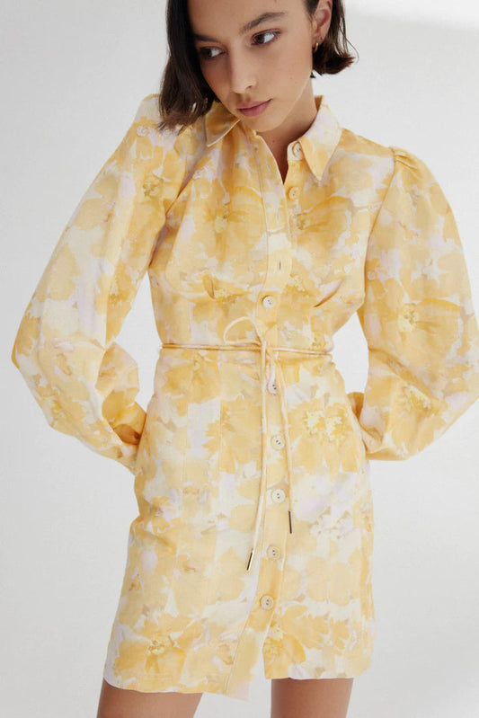 SIGNIFICANT OTHER Matilda Midi Dress - Gold Pop