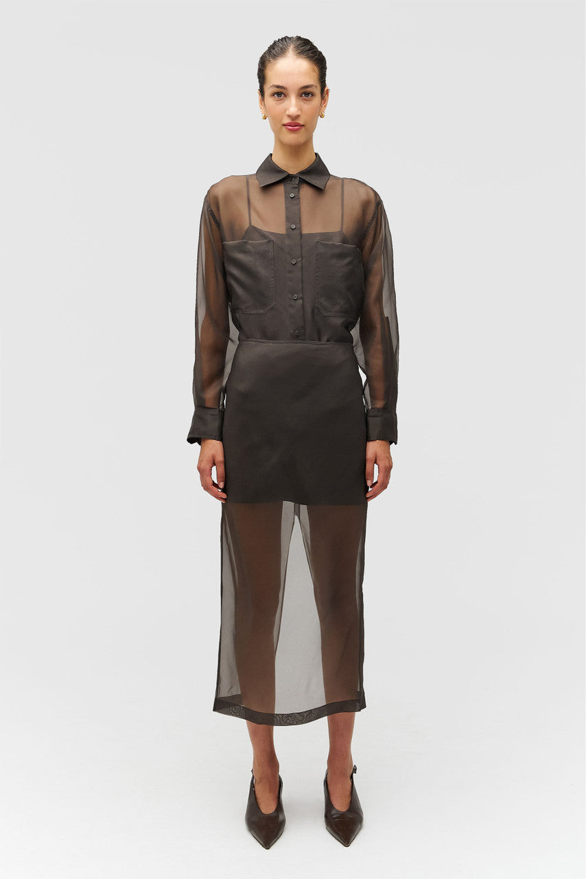 ORGANDY PENCIL SKIRT