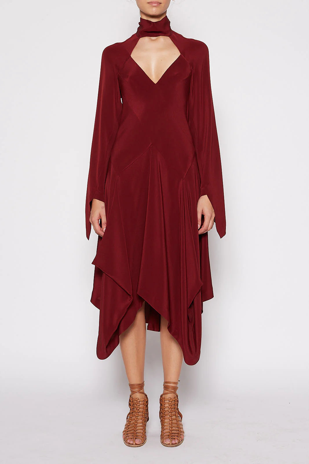 Elucidate Midi Dress - Oxblood
