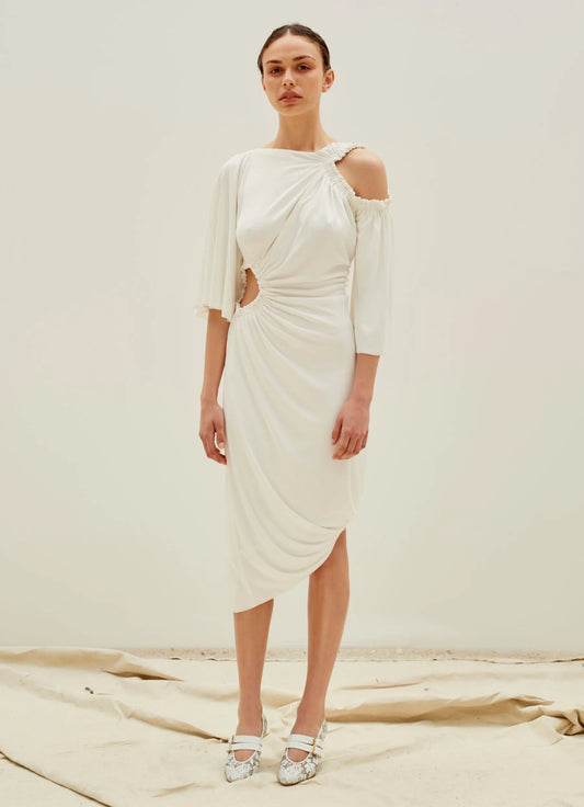 The Cellular Drape dress