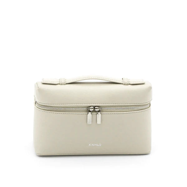 Number 2 ivory white leather handbag