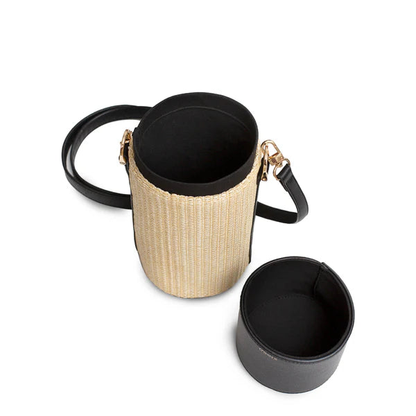 Wine Vegan Raffia Bag
