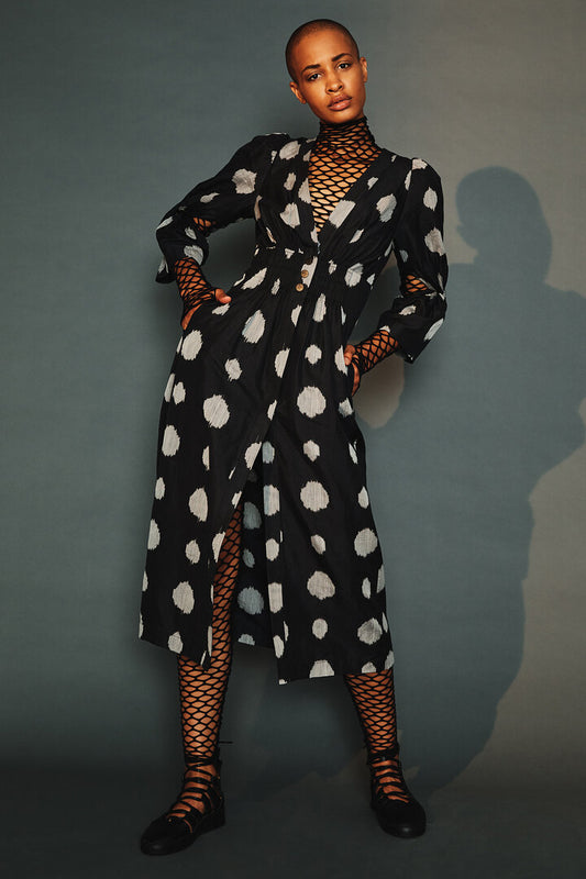 Handweave Ikat Shirtdress