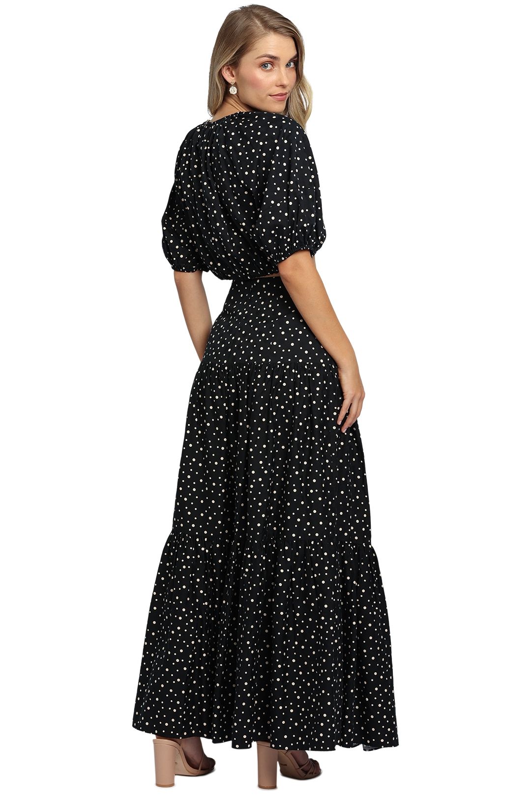 SIGNIFICANT OTHER Poppy Skirt - Black and Cream Polka