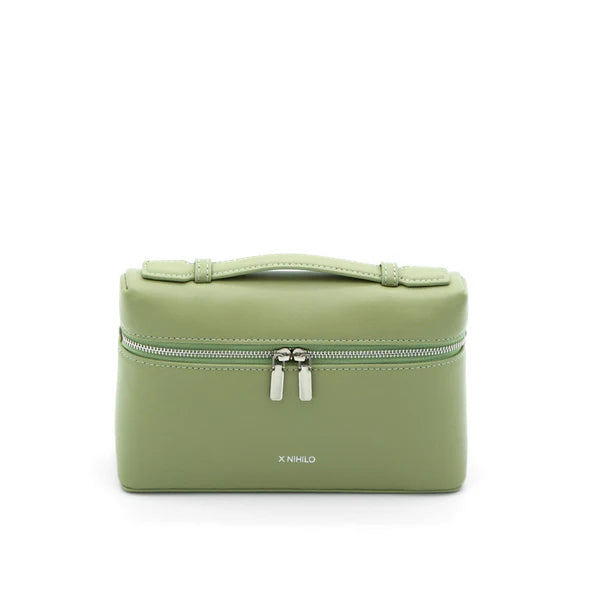 Number 2 juniper green leather handbag