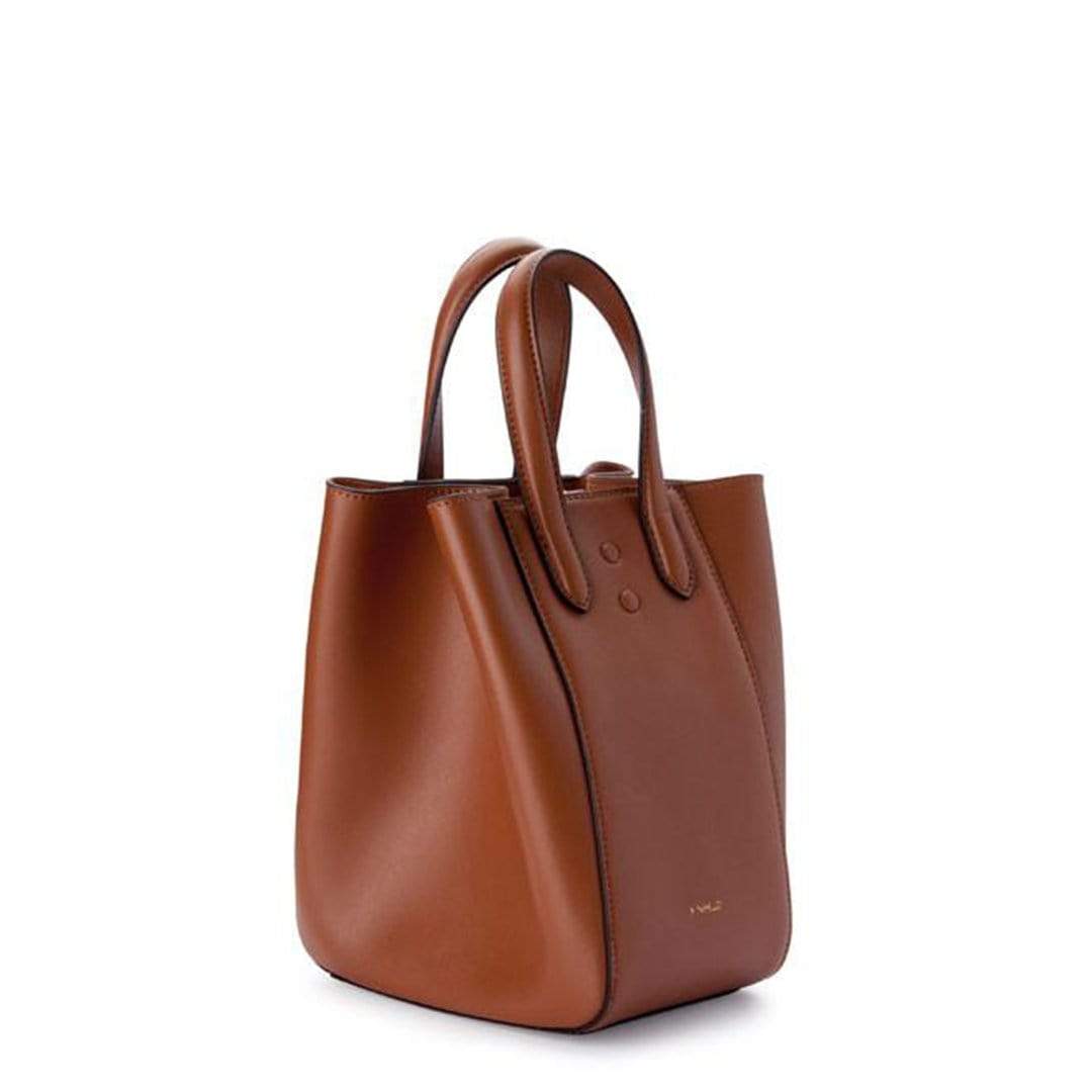 X NIHILO - EIGHT MINI TOTE BUCKET BAG - TAN Side angle 