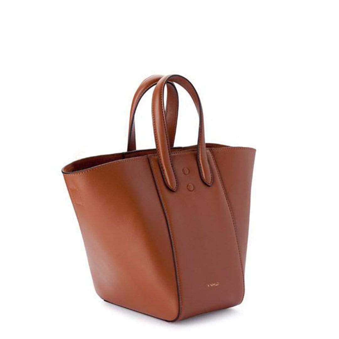 X NIHILO - EIGHT MINI TOTE BUCKET BAG - TAN Side angle