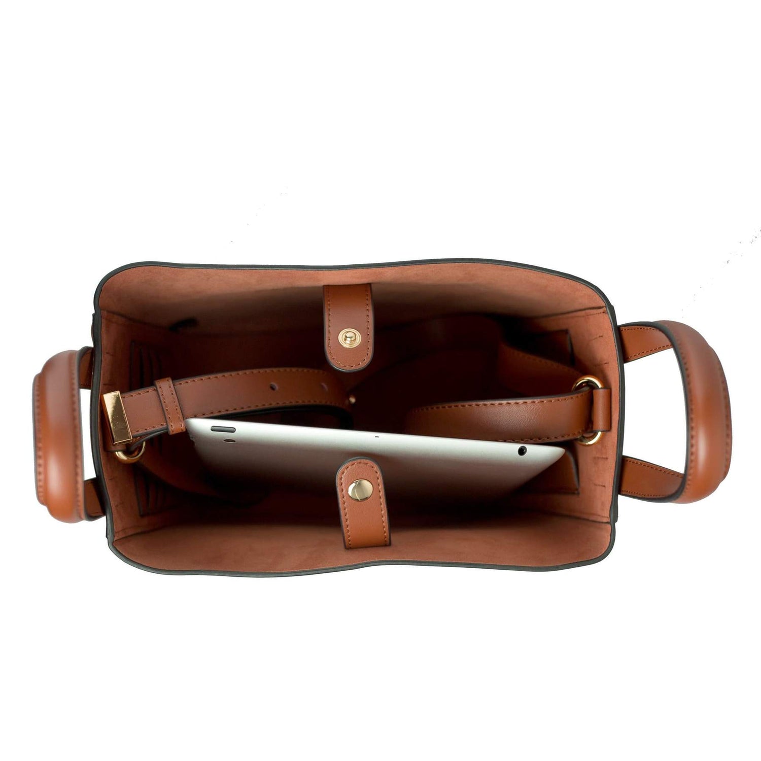 X NIHILO - EIGHT MINI TOTE BUCKET BAG - TAN Top view